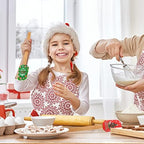 Patelai 6 Pcs Christmas Kitchen Spatulas Utensils Wood Handle Accessories - Image 5