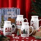 Hushee Christmas Mugs Set of 4 with Gift Box, 13.5 oz, Plaid - Image 3