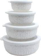 COOK WITH COLOR Prep Bowls with Lids- Wide and Deep Nesting Plastic Small by CookwithColor