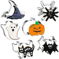 Halloween Cookie Cutters, 6 Pcs Holiday Cookie Cutters by FUSOTO