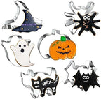 Halloween Cookie Cutters, 6 Pcs Holiday Cookie Cutters by FUSOTO