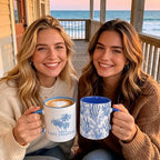 Didaey 6 Pcs Coastal Coffee Mugs, Blue Starfish Ceramic 12 oz Summer - Image 5