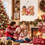 Gingerbread Christmas Decorations Joy Gingerbread Boy Girl Sign - Image 5