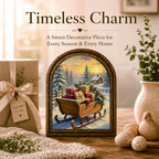 Christmas Gift Sleigh Arched Table Sign, Farmhouse Shelf Decor - Image 3