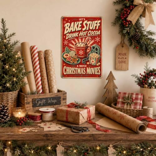 Christmas Movie Sign, Hot Cocoa Decor, Retro Holiday Wall Art - Image 5