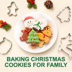 Christmas Cookie Cutters Set, 7-Piece Stainless Steel Baking Kit - Image 2