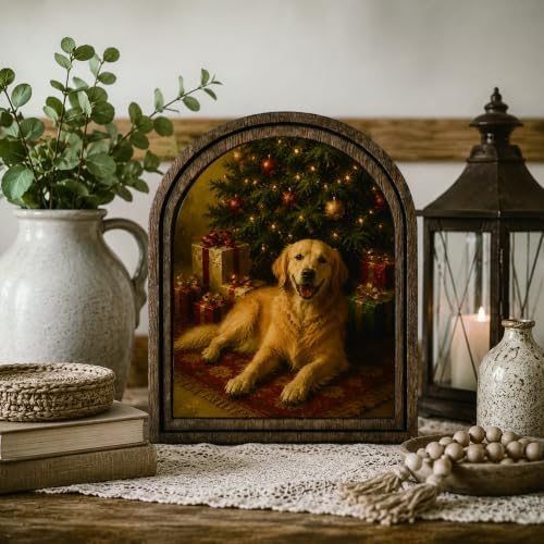 Golden Retriever Christmas Arched Table Sign, Dog Lover Holiday Decor - Image 7