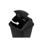 13-Gallon Black Plastic Kitchen Trash Can - Image 3