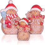 Suzile 3 Pcs Christmas Gingerbread Snowman Decoration Wooden Winter Decor by Suzile