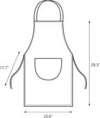 Women Kitchen Apron with Hand Wipe Pockets，Big Pocket, Hand-wiping, Waterproof - Image 2