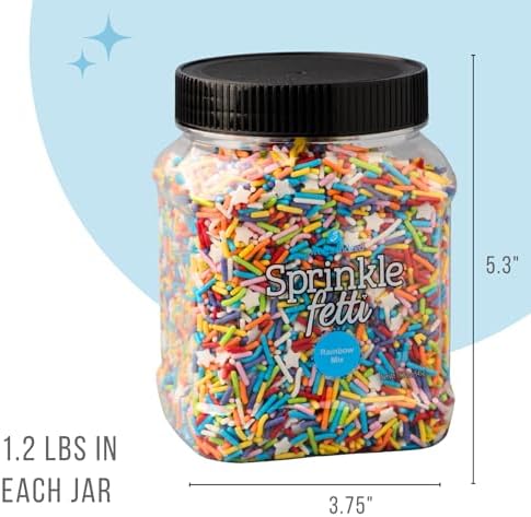 Sweets Indeed Bulk Rainbow Sprinkles with Stars, Colorful Mix, 1.2 lbs - Image 4