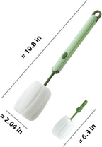 Bottle Brush Long Handle Cup Cleaner Brush Sponge Bottle Scrubber Detachable - Image 6