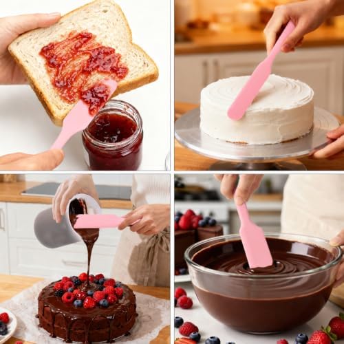 Palksky 4PCS Pink Measuring Cups with 1 Cup & 1.5 Cup & Jar Spatulas - Image 7