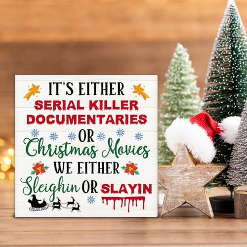 Funny Christmas Decor - Farmhouse Santa Wooden Sign - Image 4