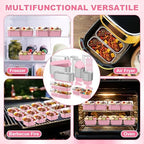 LemonRoad 120 Sets Pink Mini Loaf Pan with Lids and Spoons - Image 4