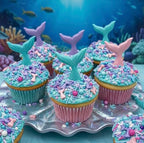Manvscakes Sprinkles- Edible Cake and Cupcake Sprinkles with Assorted Shapes and Sizes for Parties, Blue pink and purple Mix for Cookies, Ice Cream, Cake and Cupcake Decorating, 4 oz (Mermaid) - Image 2