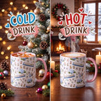 Christmas Mahjong Gift Mug 11oz Hydrangea Ceramic Coffee Mug - Image 3