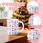 Christmas Mahjong Gift Mug 11oz Funny Ceramic Coffee Mug Women - Image 2