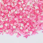 Edible Heart Pearls Sprinkles,Pink White Pearl Sprinkle for Cake Decorating by Sugarzy