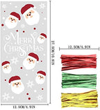 CCINEE Christmas Cellophane Bags,Xmas Assorted Treat Bags with Twist Ties Candy Cookie Bags for Party Supplies,144PCS - Image 2
