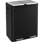 ComfyCorner 16 Gal Dual Trash Can, Stainless Steel Kitchen Garbage Bin by ComfyCorner