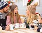 Maustic Christmas Mugs Set of 4, Holiday Coffee Mugs with Festive Christmas Themed Design, Hot Chocolate Hot Cocoa Cups, Family Gifts, 14 Oz - Image 4