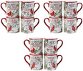 Evergreen Christmas 16 oz Ceramic Mugs Set of 4 Holiday Cardinal Design with Festive Sayings Durable Stoneware Drinkware for Hot Cocoa, Coffee, Tea & Winter Gifting (Pack of 3) by CERTIFIEDINTERNATIONAL