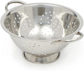 Home Basics Deep Colander Stainless Steel 3 Quart#44; by HomeBasics