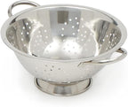 Home Basics Deep Colander Stainless Steel 3 Quart#44; by HomeBasics