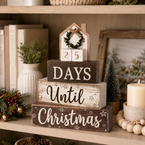 Christmas Countdown Decorations Indoor, Christmas Table Decor for Home - Image 2