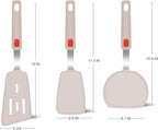 Beijiyi Silicone Spatula Turner Set of 3, 600°F Heat Resistant Nonstick Turner - Image 2