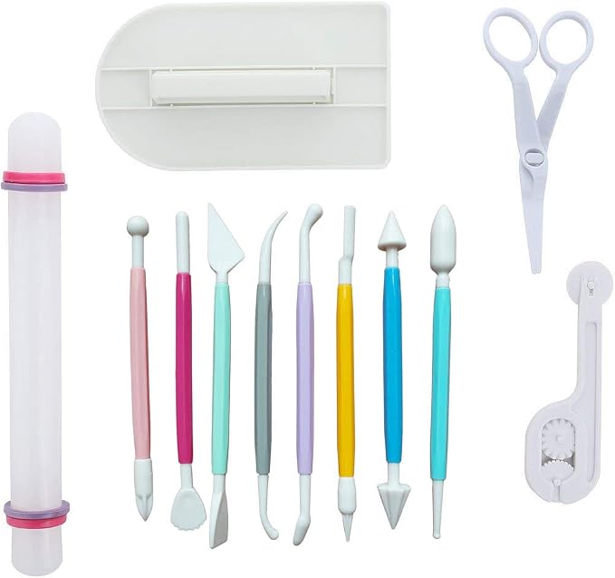 ScivoKaval Marshmallow Fondant Cake Decorating Hand Tool 12 Pcs 5 Sets by ScivoKaval
