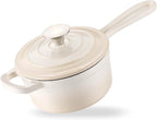 Enameled Cast Iron Sauce Pan, 1 Quart Enameled Saucepan by NSIRONS
