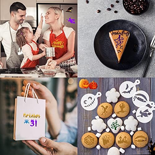 JULBEAR 36Pcs Halloween Cookie Stencils Reusable Cake Baking Mold Tools - Image 7