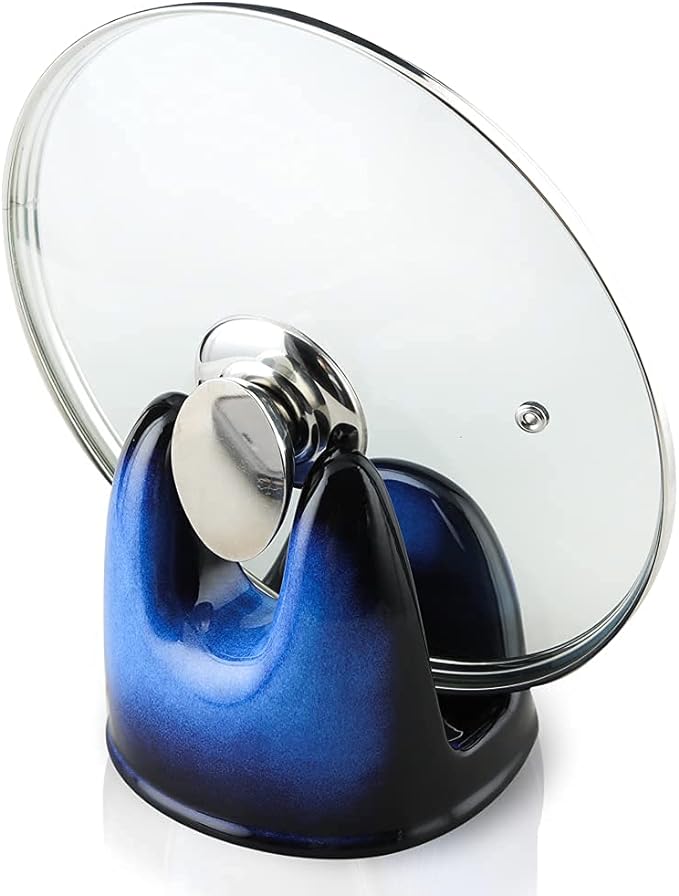 Nihow Pot Lid Holder: Stable Ceramic Pan Lid Holder by Nihow