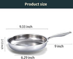 DELARLO Tri-Ply Stainless Steel Frying Pan - Image 5