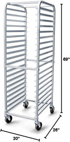 New Star Foodservice 36527 Commercial-Grade Aluminum 20-Tier Sheet Pan/Bun Pan - Image 9