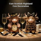 2 Pcs Happy New Year Highland Cow Figurines Decor, New Year Gifts - Image 5
