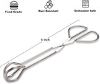 Hiash 9-Inch Heavy Duty Stainless Steel Kitchen Tongs - Image 2