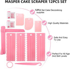 11 Pcs Cake Scraper Set Cake Edge Scraper Cutters - Image 5