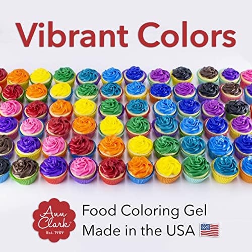 Ann Clark Professional-Grade Gel Food Coloring Made in USA .7 oz, 12-pack - Image 5