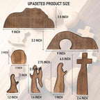Wooden Empty Tomb Easter Scene and Cross Decoration - Image 3