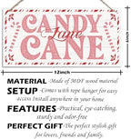 Candy Cane Lane Sign, Christmas Hanging Wood Sign, Winter Decorative Wall Signs, Rustic Winter Wooden Door Signs, Farmhouse Outdoor Wood Christmas Decor, Xmas Wall Porch Plaque Decor - Image 2