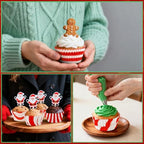 SANNIX 450pcs Red and White Christmas Cupcake Liners, Xmas Candy Baking Cups Cupcake Wrappers Paper Wraps Muffin Liners for Christmas Holiday Birthday Party Candy Cake Decorations Supplies - Image 7