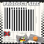 Marspark 100 Sheet Black and White Striped Wax Paper for Food 12 x 12 Inch - Image 3