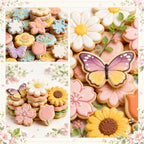 Flower Cookie Cutter Set, 6 PCS Tulip, Cherry Blossom, Frangipani, Daisy, Sunflower, Butterfly, Stainless Steel Holiday Cookie Cutter Shapes for Baking Biscuit Molds - Image 7