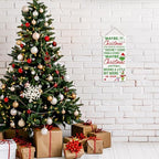 Christmas Decor Sign, Christmas Hanging Wooden Signs, Winter Decorative Wall Signs, Rustic Winter Wood Door Sign, Farmhouse Outdoor Wood Xmas Decor, Xmas Wall Art 6x12 Inches - Image 5