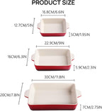 Sweejar Ceramic Bakeware Set, Rectangular Baking Dish - Image 6