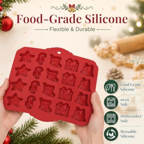 3D Christmas Silicone Molds, Xmas Baking Mold for Cakes, Handmade Soap, Chocolate, Jello, Candy and Candles - Image 7
