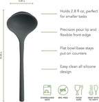 Tovolo Flex Core Small Silicone Ladle Charcoal Gray Heat Safe Silicone Soup - Image 5